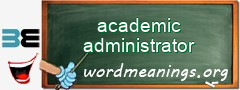 WordMeaning blackboard for academic administrator